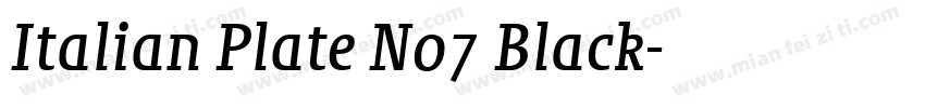 Italian Plate No7 Black字体转换